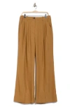 A.l.c . Tommy Ii Pleated Front Linen Blend Pants In Brown
