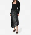 A.l.c Tori Pleated Asymmetric Faux-leather Midi Skirt In Black