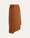 A.l.c Tracy Pleated High-low Midi Skirt