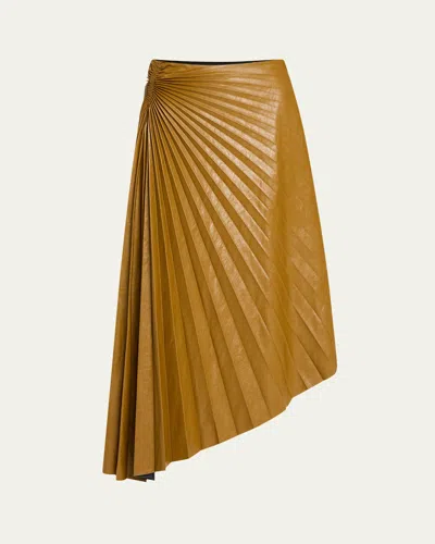 A.L.C TRACY PLEATED HIGH-LOW MIDI SKIRT
