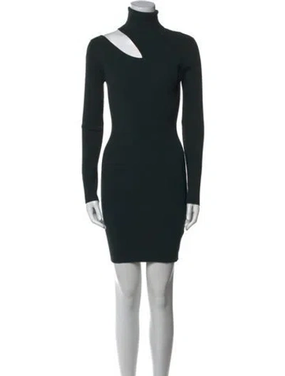 Pre-owned A.l.c Turtleneck Knee-length Dress In Green