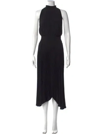 Pre-owned A.l.c Turtleneck Long Dress In Black