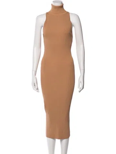 Pre-owned A.l.c Turtleneck Long Dress In Brown