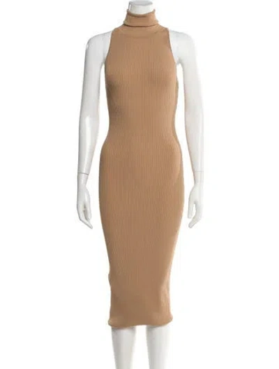 Pre-owned A.l.c Turtleneck Long Dress In Neutral