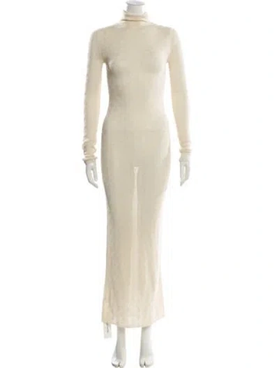 Pre-owned A.l.c Turtleneck Long Dress In Neutral