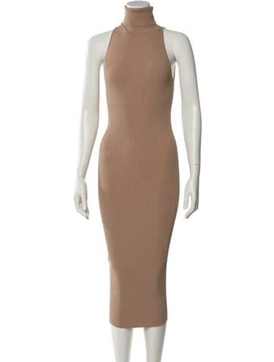 Pre-owned A.l.c Turtleneck Long Dress In Neutral
