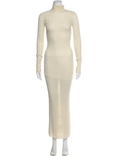Pre-owned A.l.c Turtleneck Long Dress In Neutral