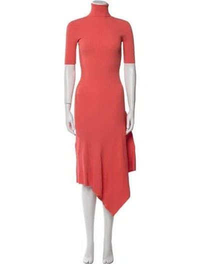 Pre-owned A.l.c Turtleneck Long Dress In Orange
