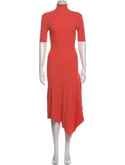 Pre-owned A.l.c Turtleneck Long Dress In Orange