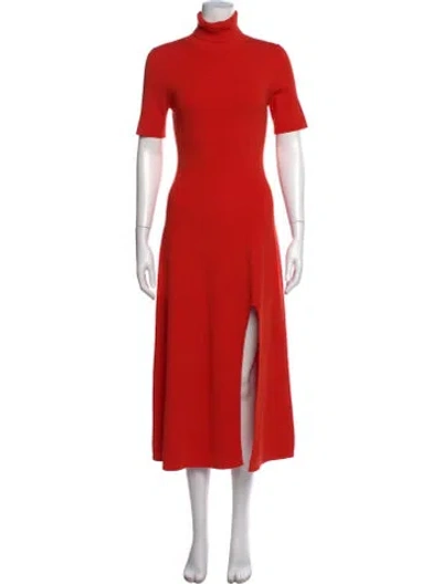 Pre-owned A.l.c Turtleneck Long Dress In Orange