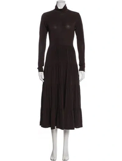 Pre-owned A.l.c Turtleneck Long Dress In Purple