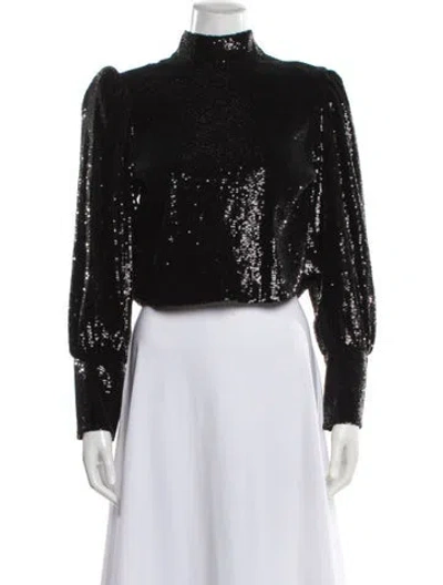 Pre-owned A.l.c Turtleneck Long Sleeve Top In Black