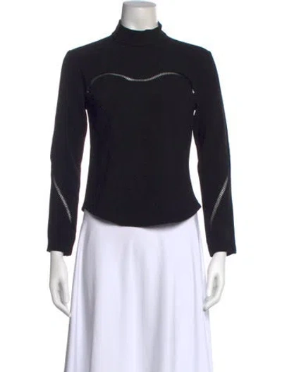 Pre-owned A.l.c Turtleneck Long Sleeve Top In Black