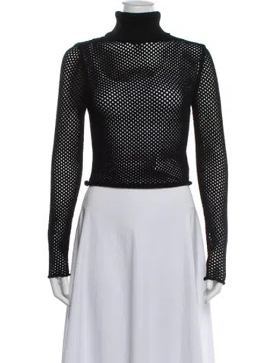 Pre-owned A.l.c Turtleneck Long Sleeve Top In Black