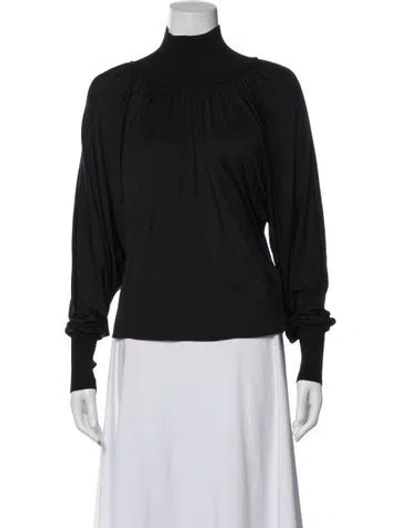 Pre-owned A.l.c Turtleneck Long Sleeve Top In Black