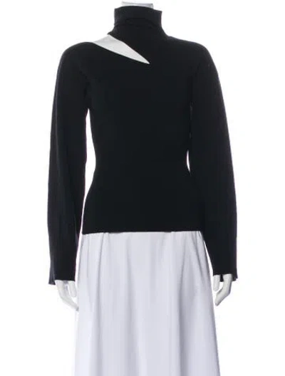 Pre-owned A.l.c Turtleneck Long Sleeve Top In Black