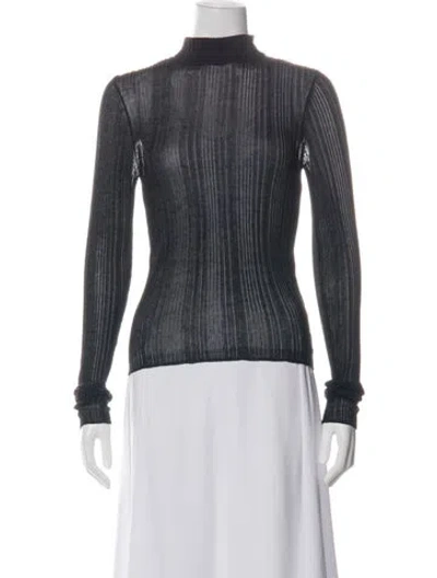 Pre-owned A.l.c Turtleneck Long Sleeve Top In Black