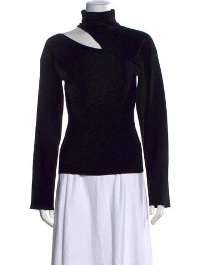 Pre-owned A.l.c Turtleneck Long Sleeve Top In Black