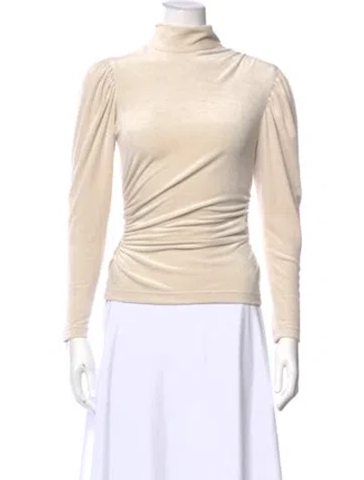 Pre-owned A.l.c Turtleneck Long Sleeve Top In Neutral