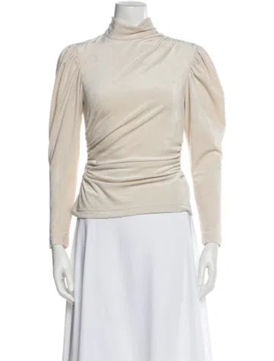 Pre-owned A.l.c Turtleneck Long Sleeve Top In Neutral