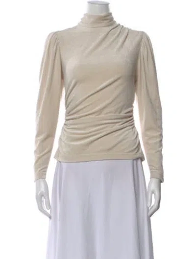 Pre-owned A.l.c Turtleneck Long Sleeve Top In Neutral