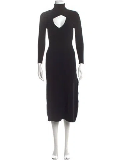 Pre-owned A.l.c Turtleneck Midi Length Dress In Black