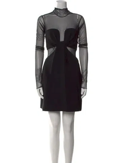 Pre-owned A.l.c Turtleneck Mini Dress In Black