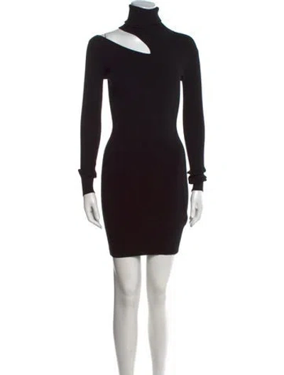 Pre-owned A.l.c Turtleneck Mini Dress In Black
