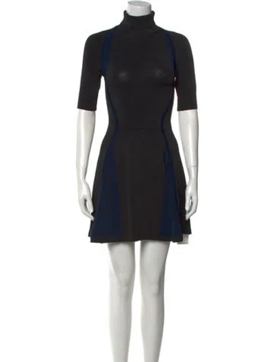 Pre-owned A.l.c Turtleneck Mini Dress In Black