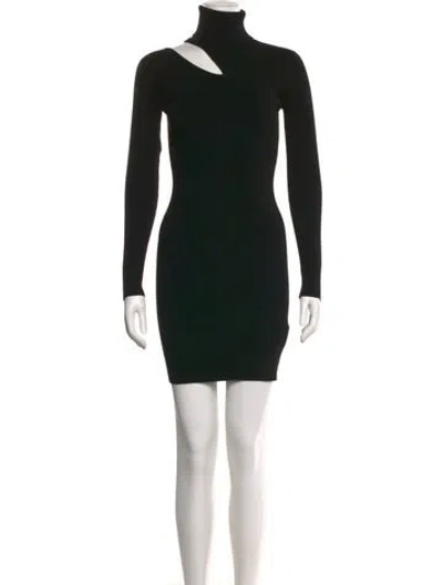 Pre-owned A.l.c Turtleneck Mini Dress In Black