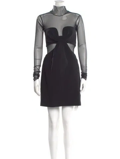 Pre-owned A.l.c Turtleneck Mini Dress In Black