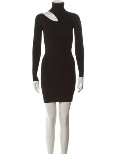 Pre-owned A.l.c Turtleneck Mini Dress In Black