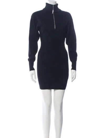 Pre-owned A.l.c Turtleneck Mini Dress In Black