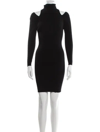 Pre-owned A.l.c Turtleneck Mini Dress In Black