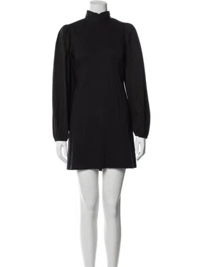 Pre-owned A.l.c Turtleneck Mini Dress In Blue