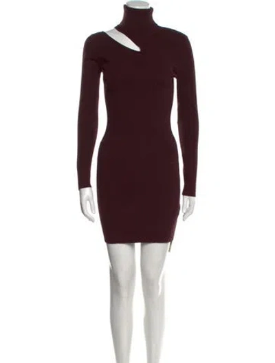 Pre-owned A.l.c Turtleneck Mini Dress In Brown