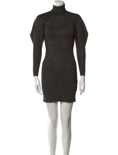 Pre-owned A.l.c Turtleneck Mini Dress In Brown