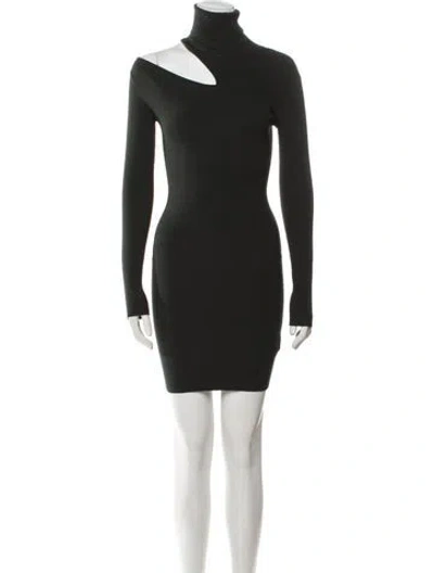 Pre-owned A.l.c Turtleneck Mini Dress In Green
