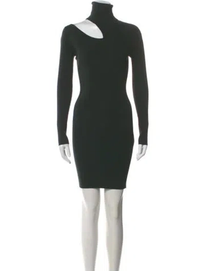 Pre-owned A.l.c Turtleneck Mini Dress In Green