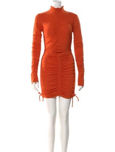 Pre-owned A.l.c Turtleneck Mini Dress In Orange