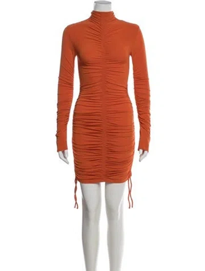 Pre-owned A.l.c Turtleneck Mini Dress In Orange