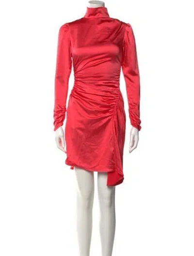 Pre-owned A.l.c Turtleneck Mini Dress In Pink