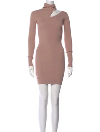 Pre-owned A.l.c Turtleneck Mini Dress In Pink