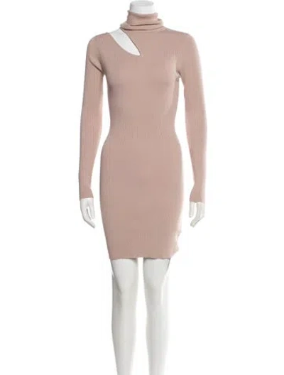 Pre-owned A.l.c Turtleneck Mini Dress In Pink