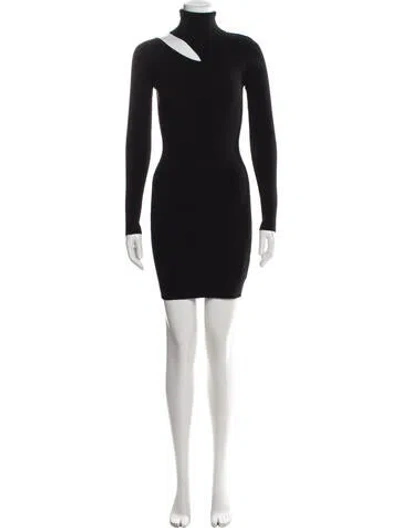 Pre-owned A.l.c Turtleneck Mini Dress W/ Tags In Black