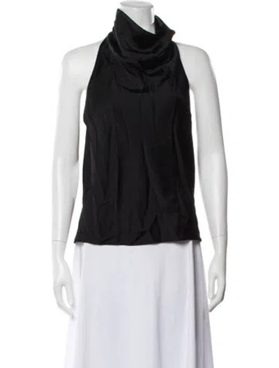 Pre-owned A.l.c Turtleneck Sleeveless Top In Black