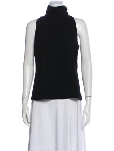 Pre-owned A.l.c Turtleneck Sleeveless Top In Black