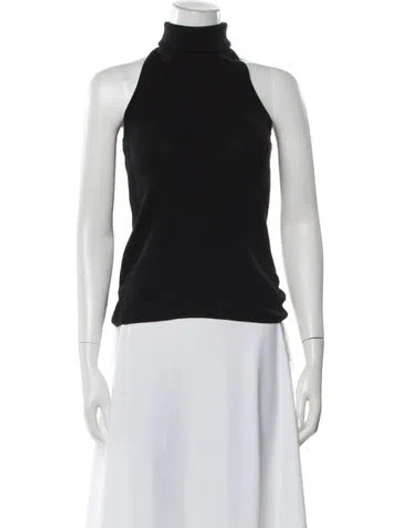 Pre-owned A.l.c Turtleneck Sleeveless Top In Black
