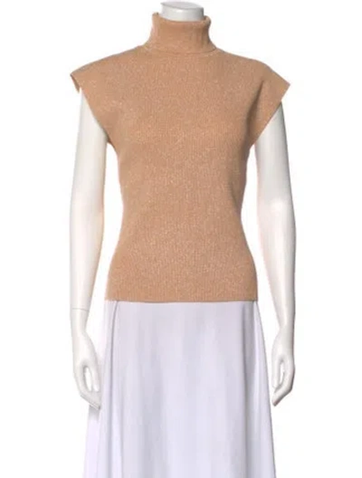 Pre-owned A.l.c Turtleneck Sleeveless Top In Orange