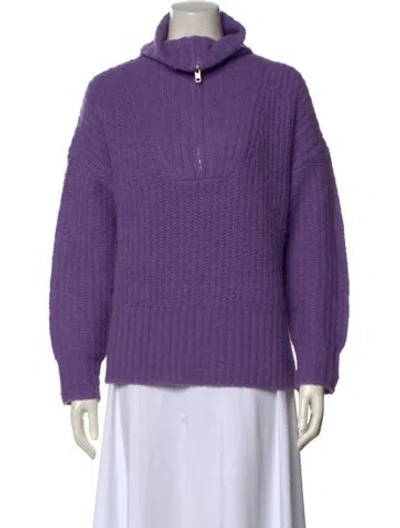 Pre-owned A.l.c Turtleneck Sweater In Purple